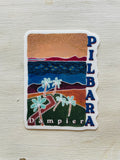 Dampier Pilbara WA car bumper vinyl sticker Art