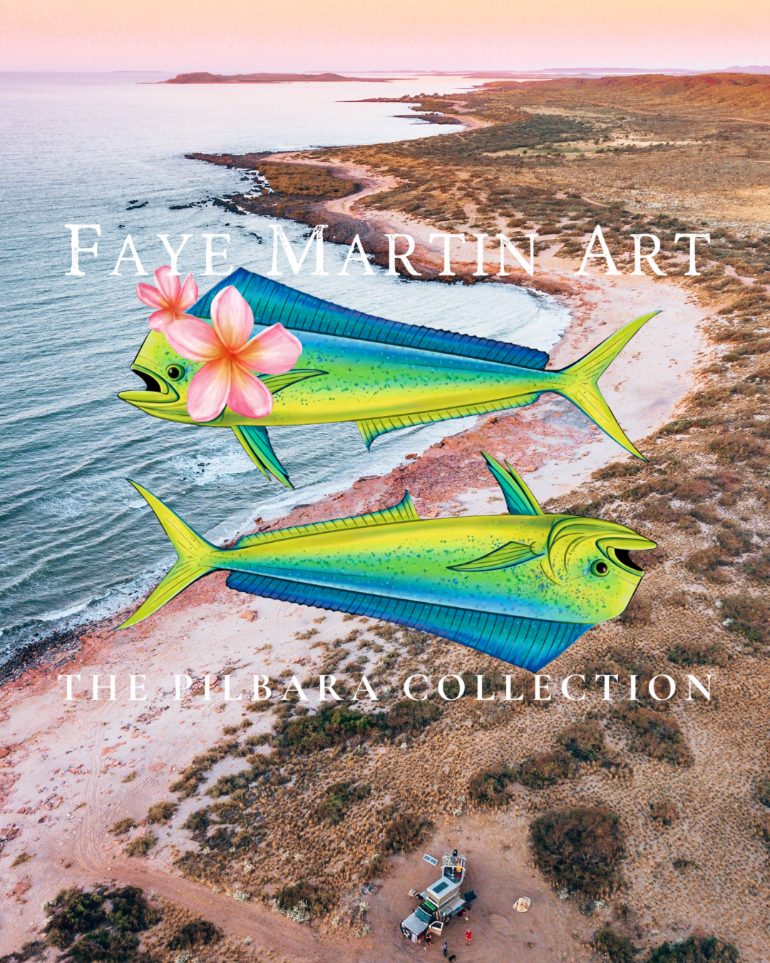 Faye Martin Artist logo Pilbara Mahi Mahi 