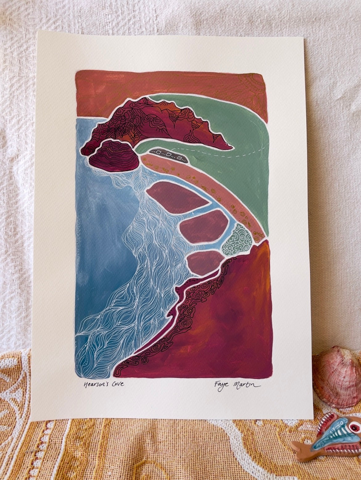 Hearsons cove Karratha Pilbara artwork Western Australia By Faye Martin