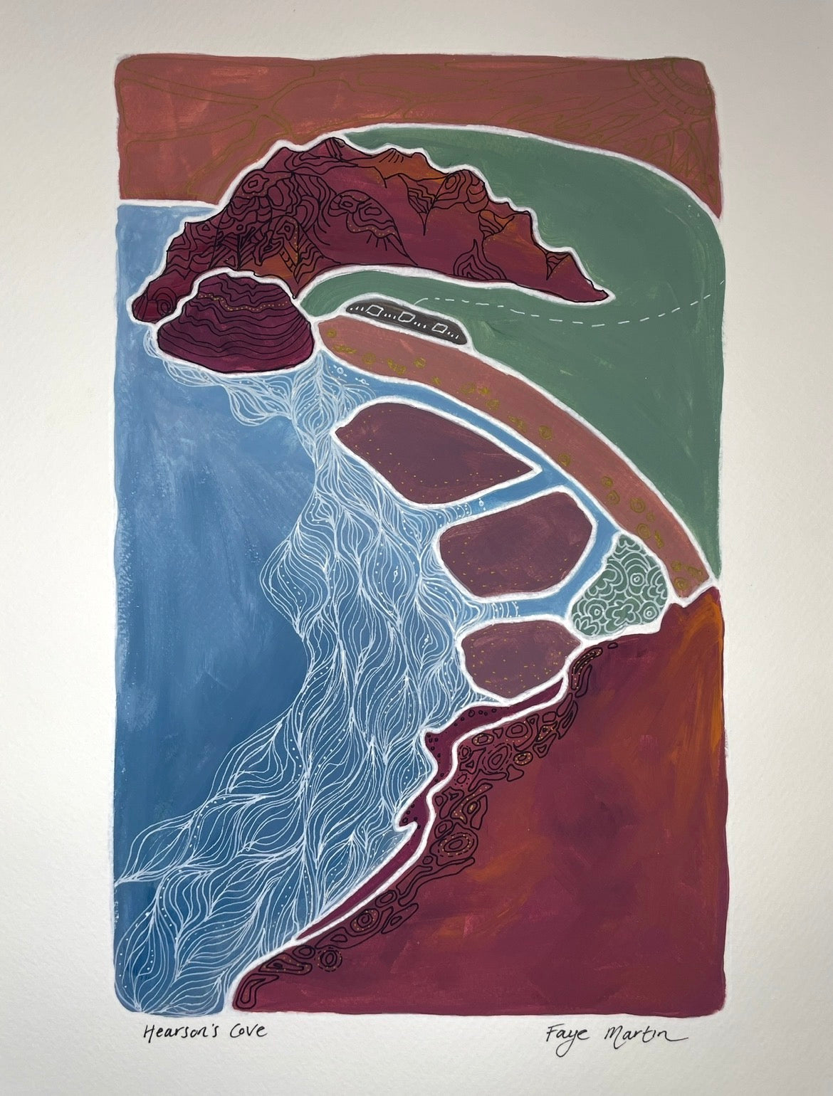 Hearsons cove Pilbara artwork western australia By Faye Martin