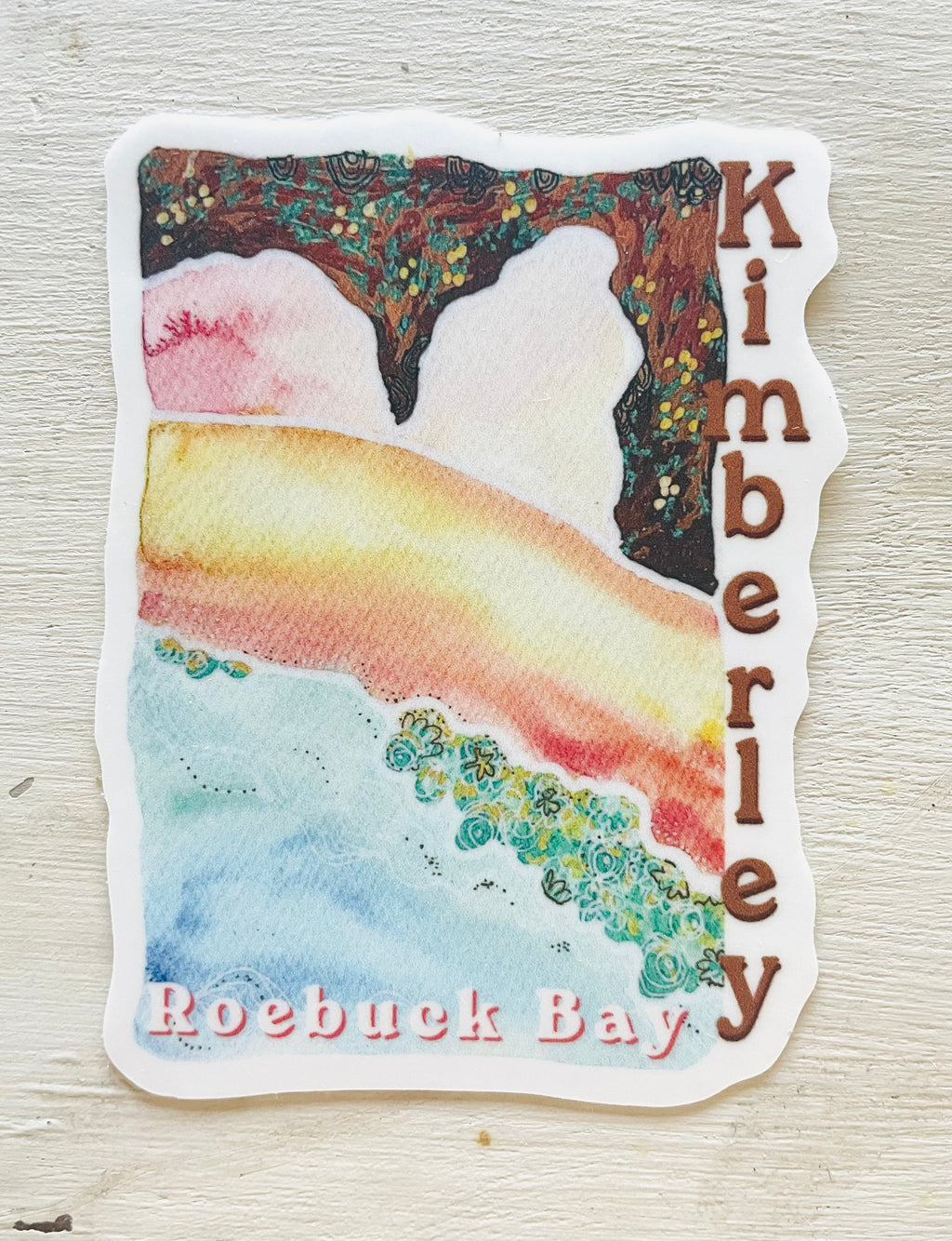 Roebuck Bay Kimberley Art Sticker