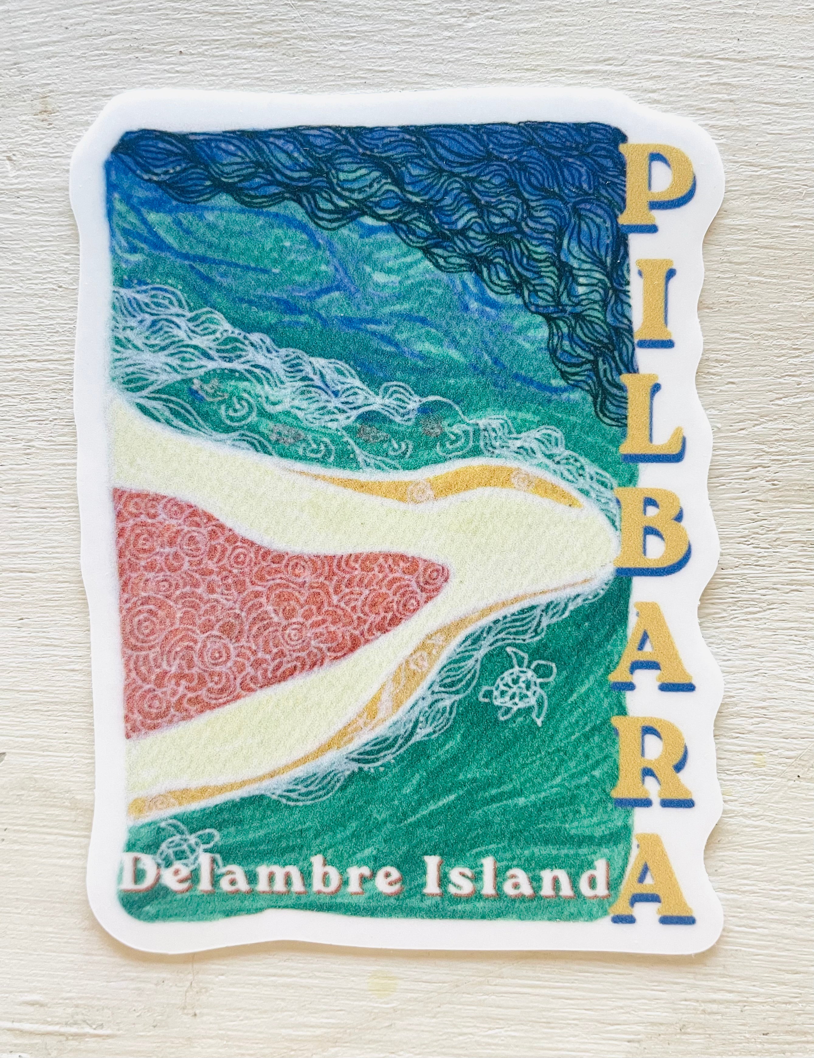Delambre Island Pilbara Art Sticker