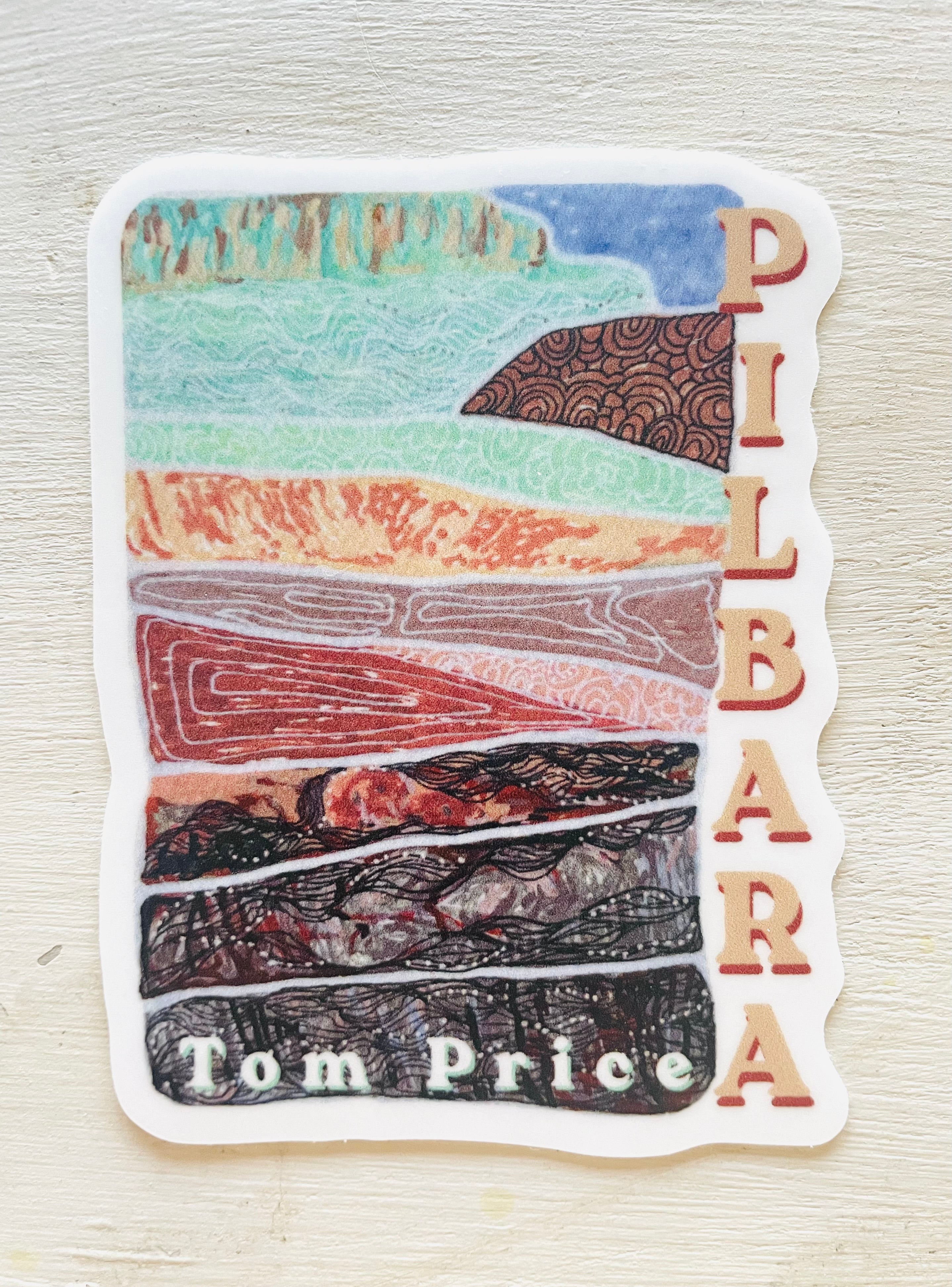 Tom Price Pilbara Art Sticker
