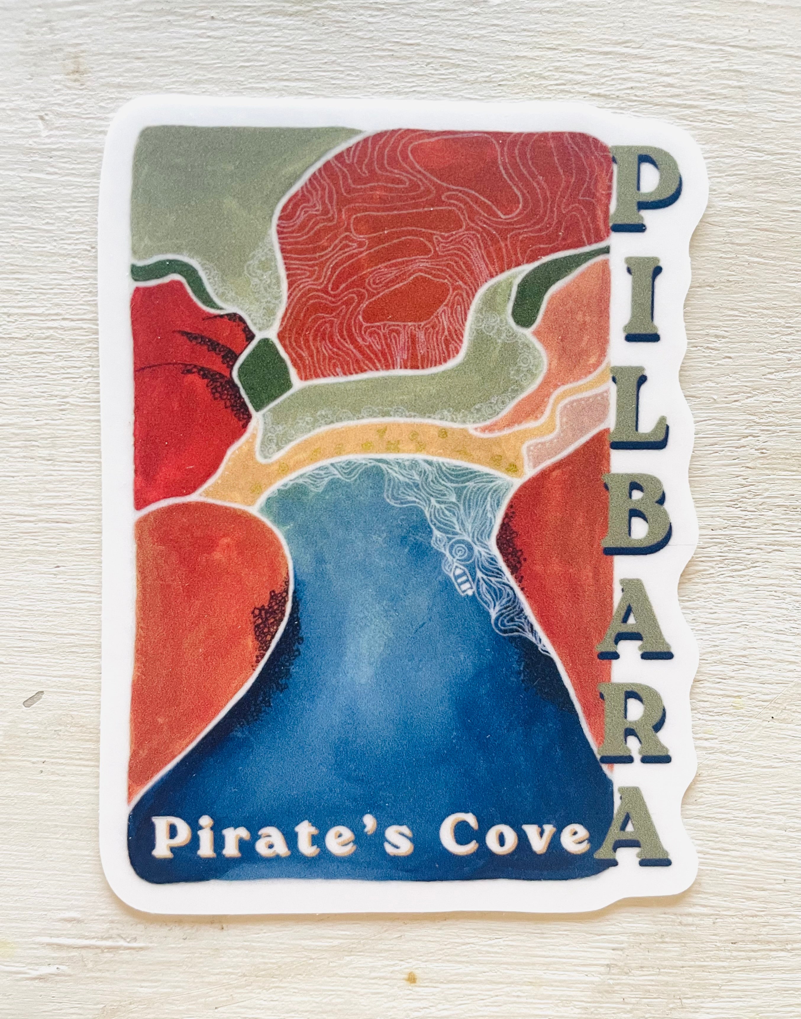 Pirates Cove Pilbara Art Sticker