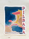 Rosemary Island Pilbara Art Sticker