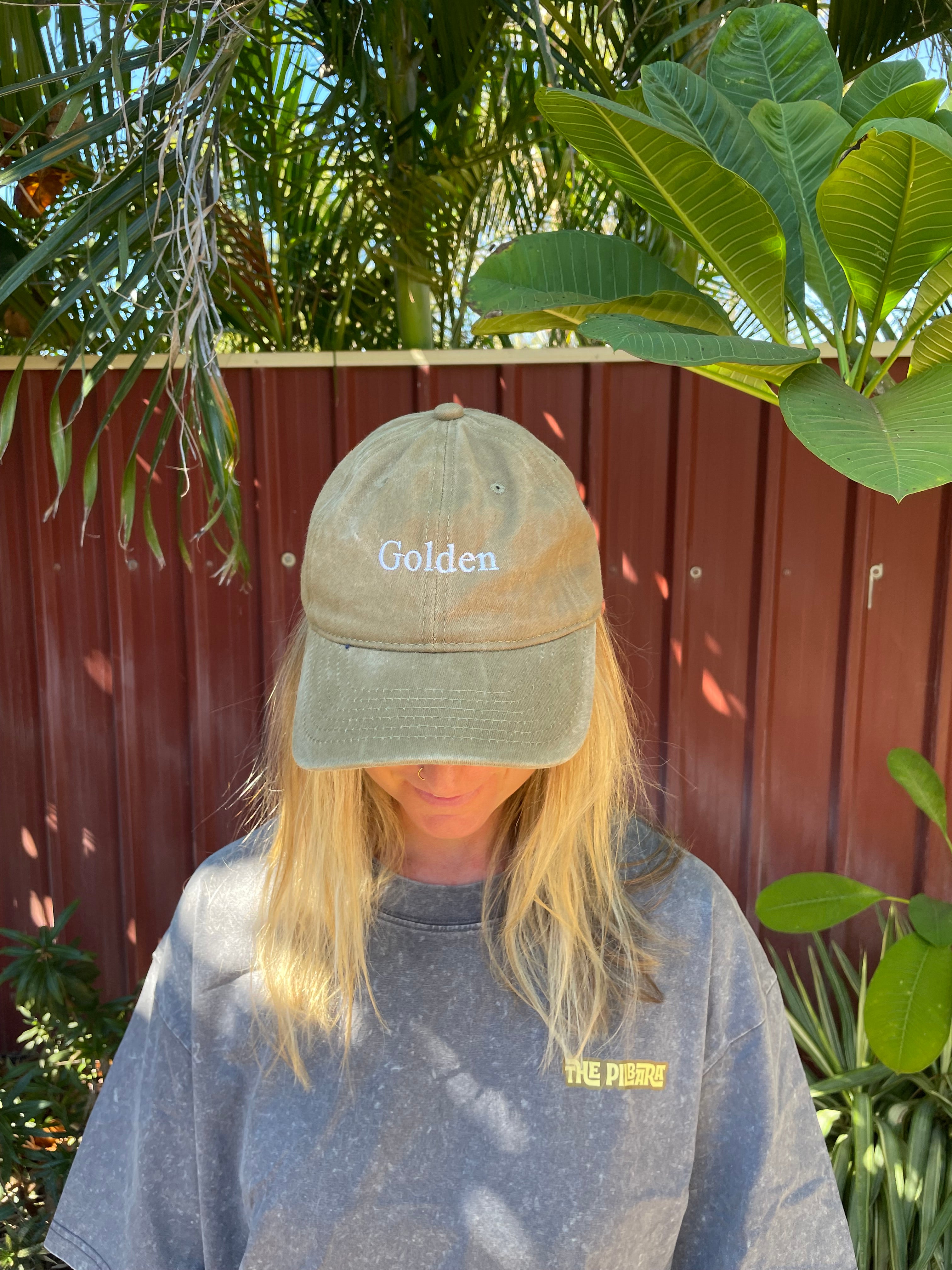 Golden Cap | Relaxed Fit Embroidered Hat