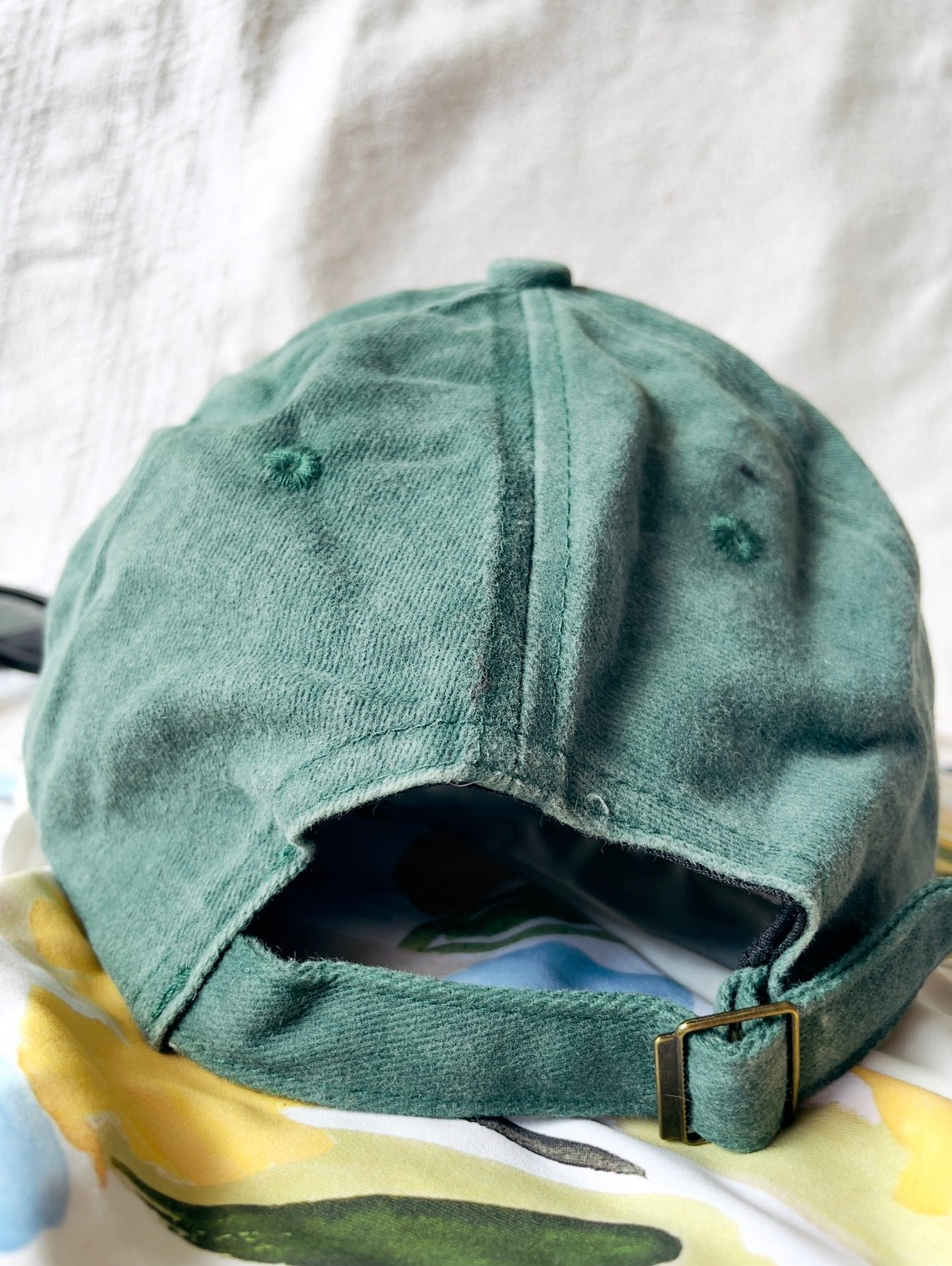 Overstimulated embroidered green cap relaxed adjustable fit hat Australia 