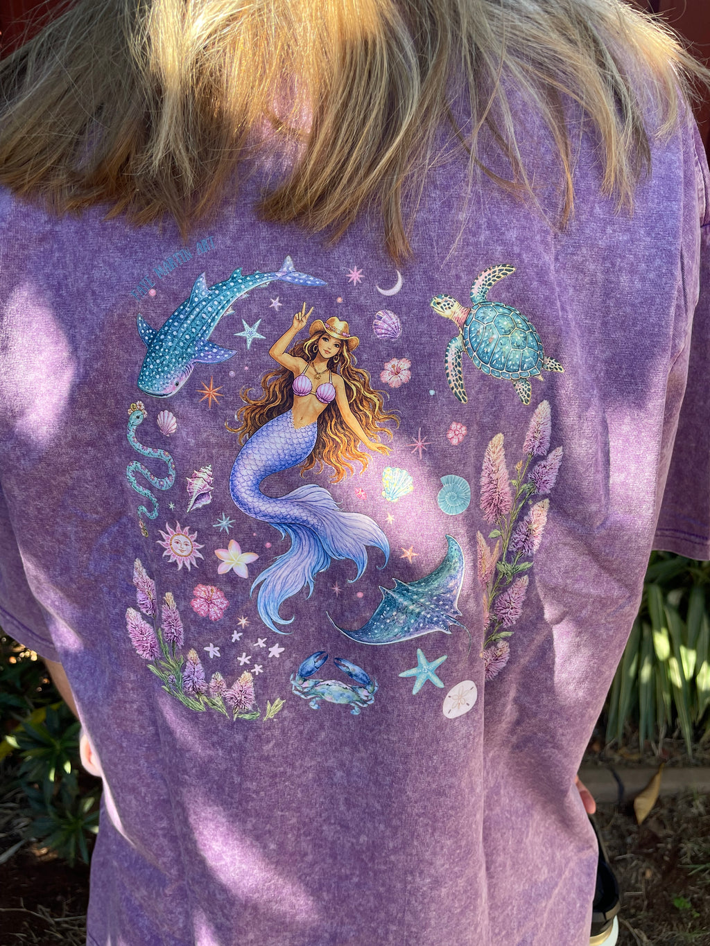 Pilbara Princess Purple Oversized Fade Wash Tshirt cotton Western Australia 