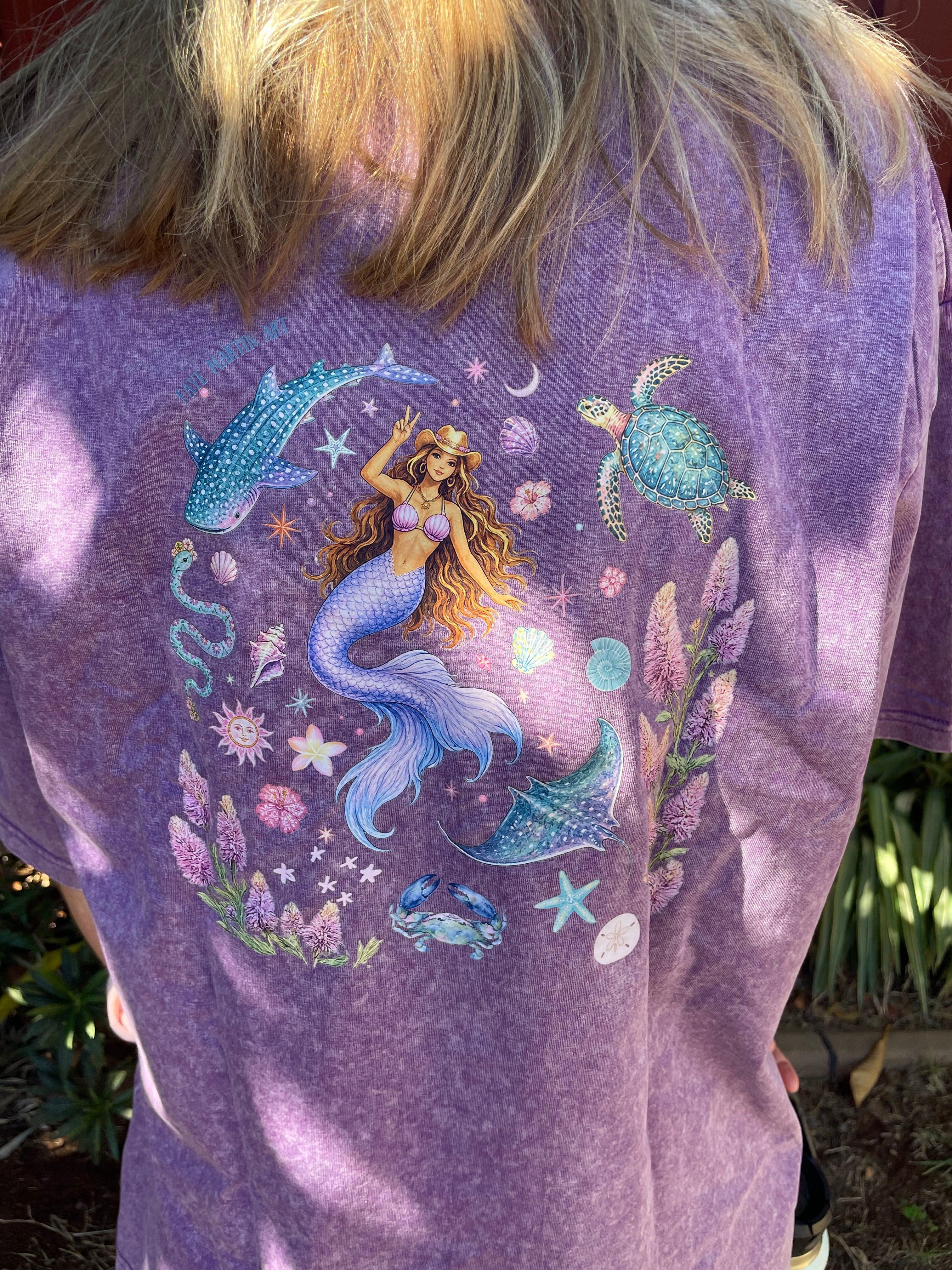 Pilbara Princess Purple Oversized Fade Wash Tshirt cotton Western Australia 