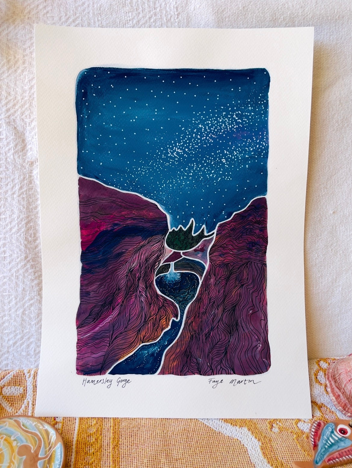 Spa pool Karijini national park artwork Western Australia 