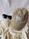 White Turtle embroidered khaki relaxed fit cap