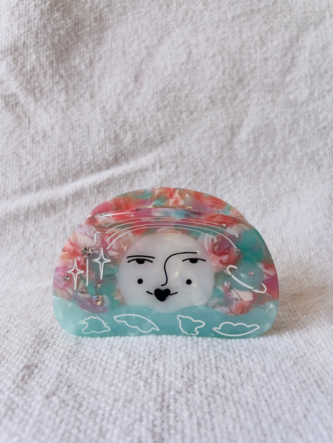 Moon cloud hair claw clip celestial aesthetic Australia design