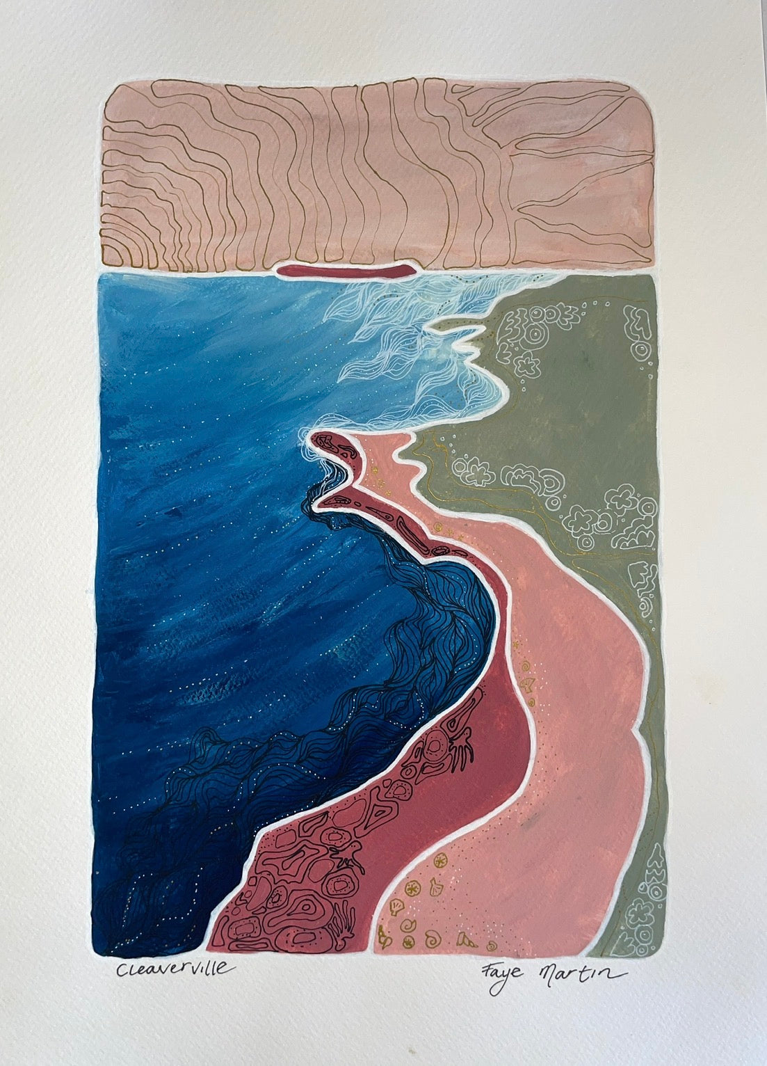 Cleaverville Pilbara original artwork coastal Western Australia painting