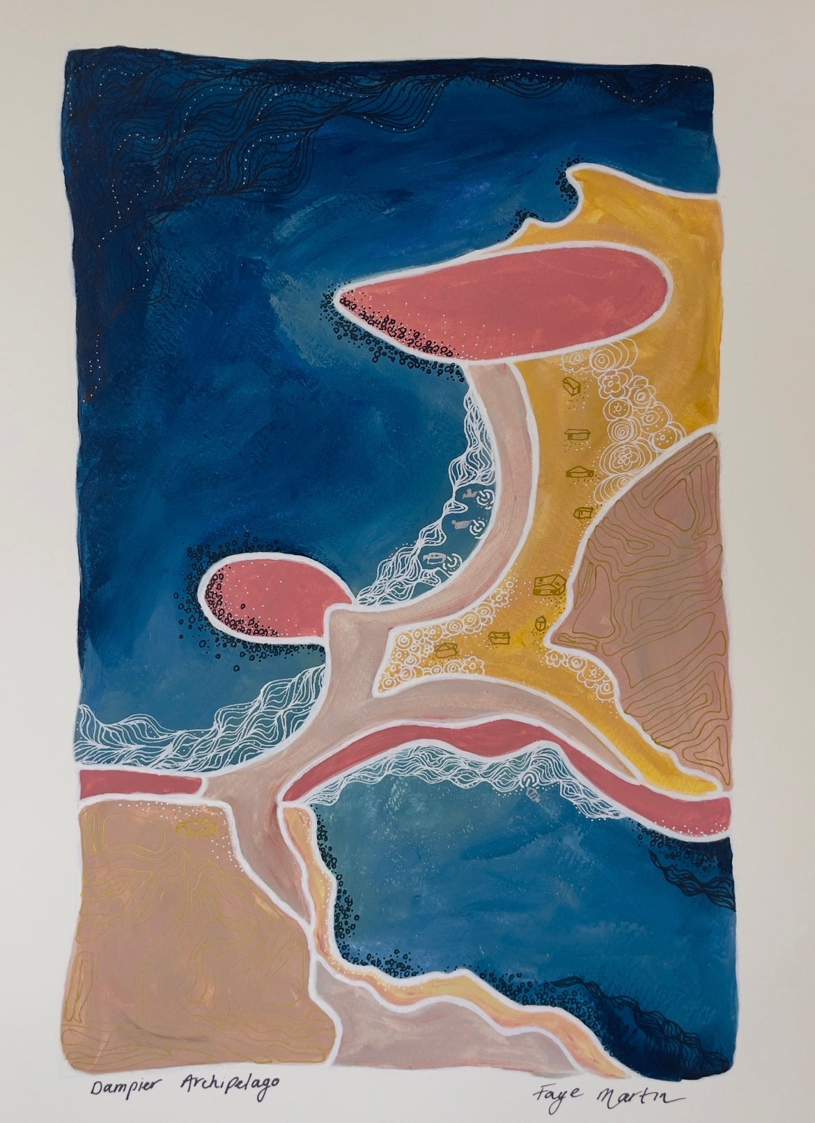 Dampier Archipelago Pilbara original artwork coastal Western Australia painting by Faye Martin
