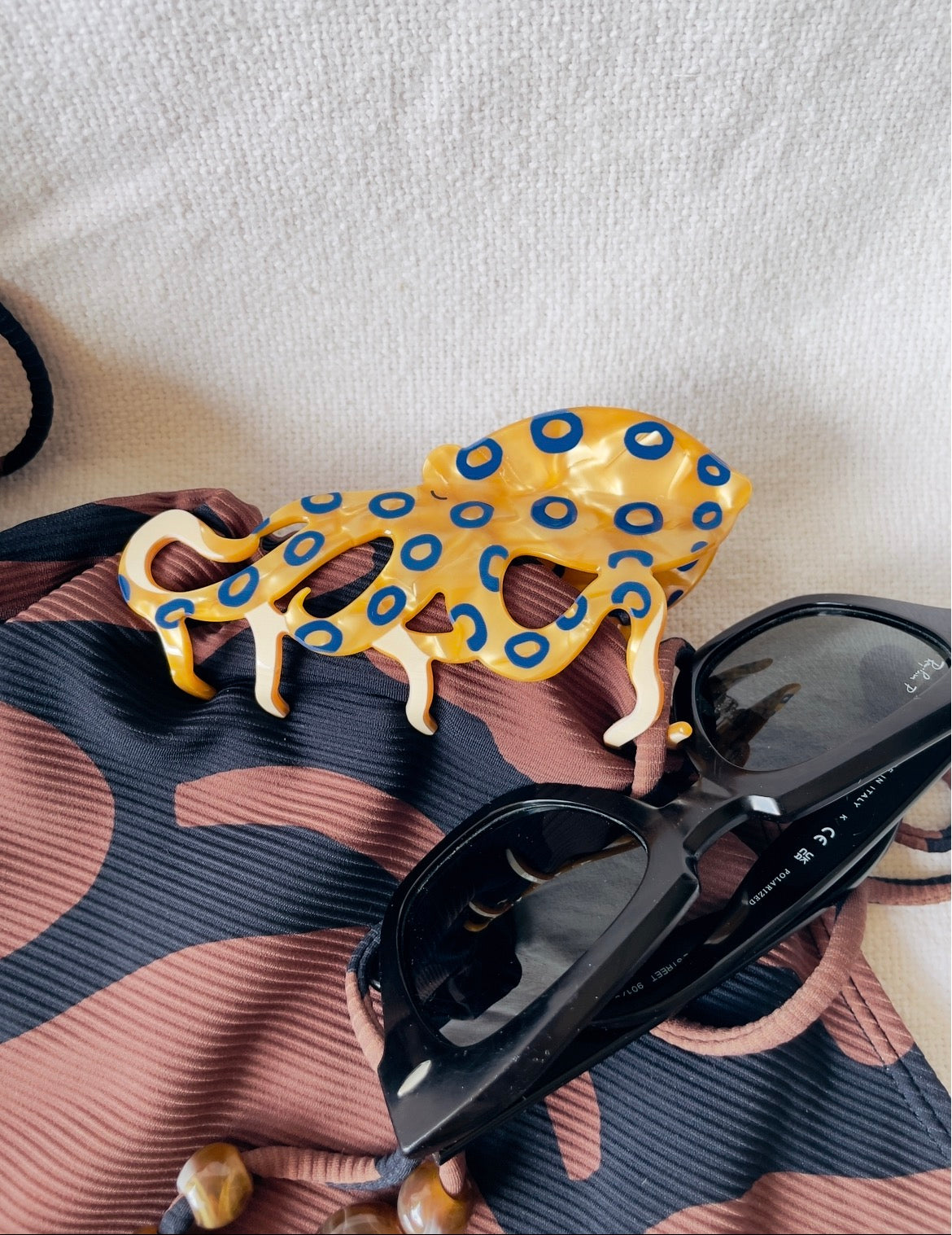 Giant blue ringed octopus hair claw clip ocean statement accessory Australia
