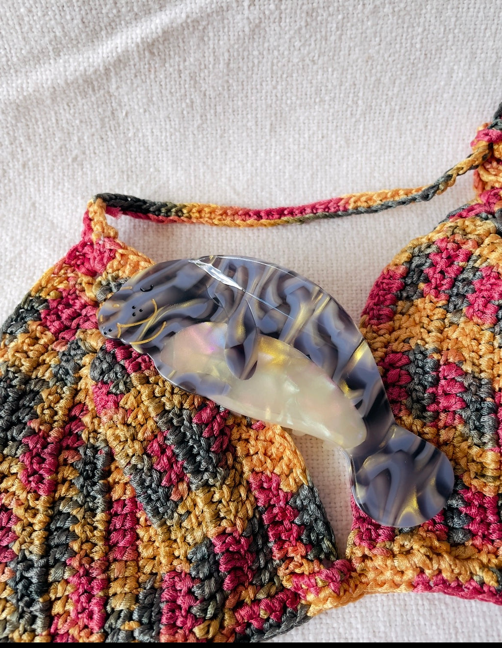 Dugong hair claw clip coastal ocean Australia design