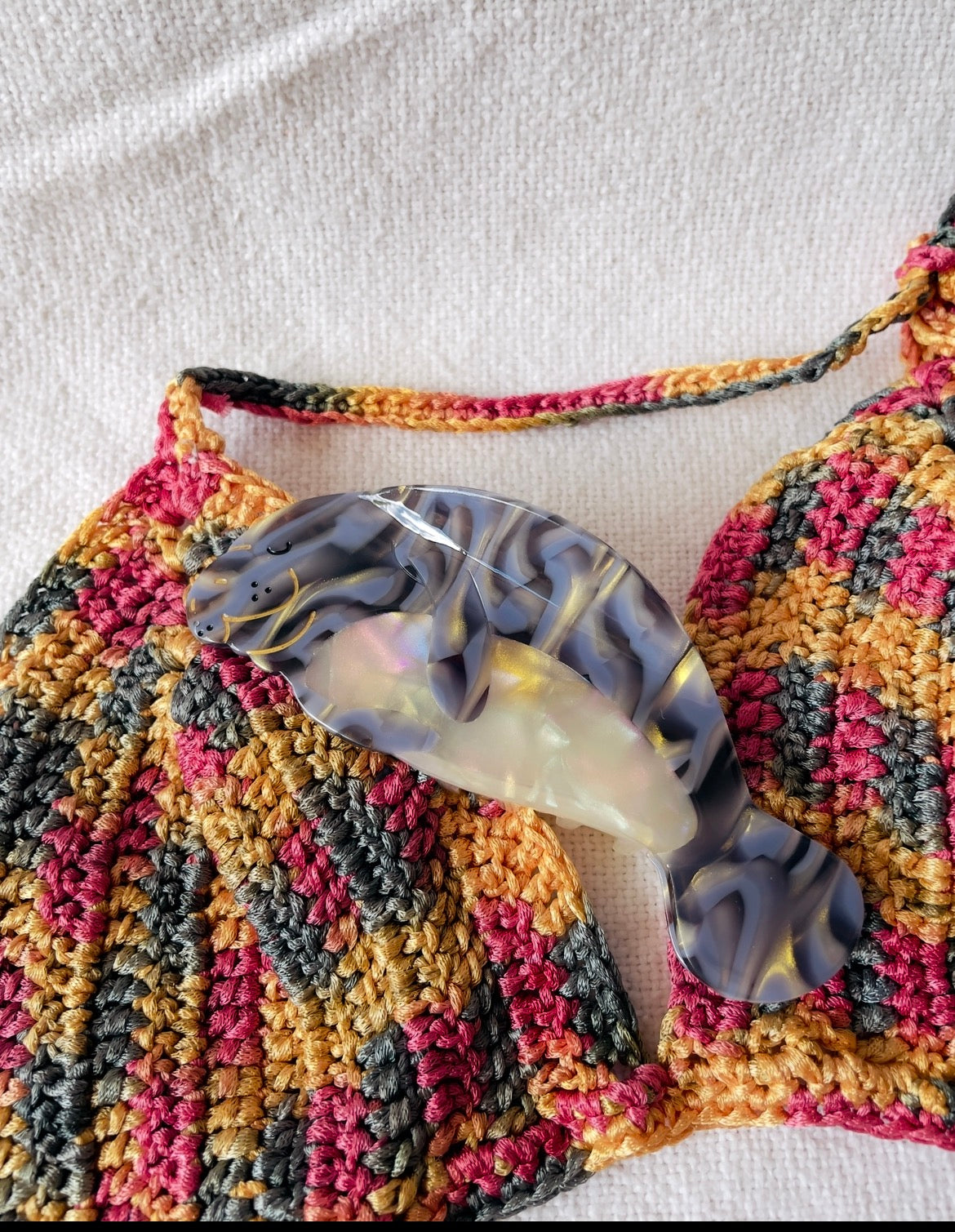 Dugong hair claw clip coastal ocean Australia design