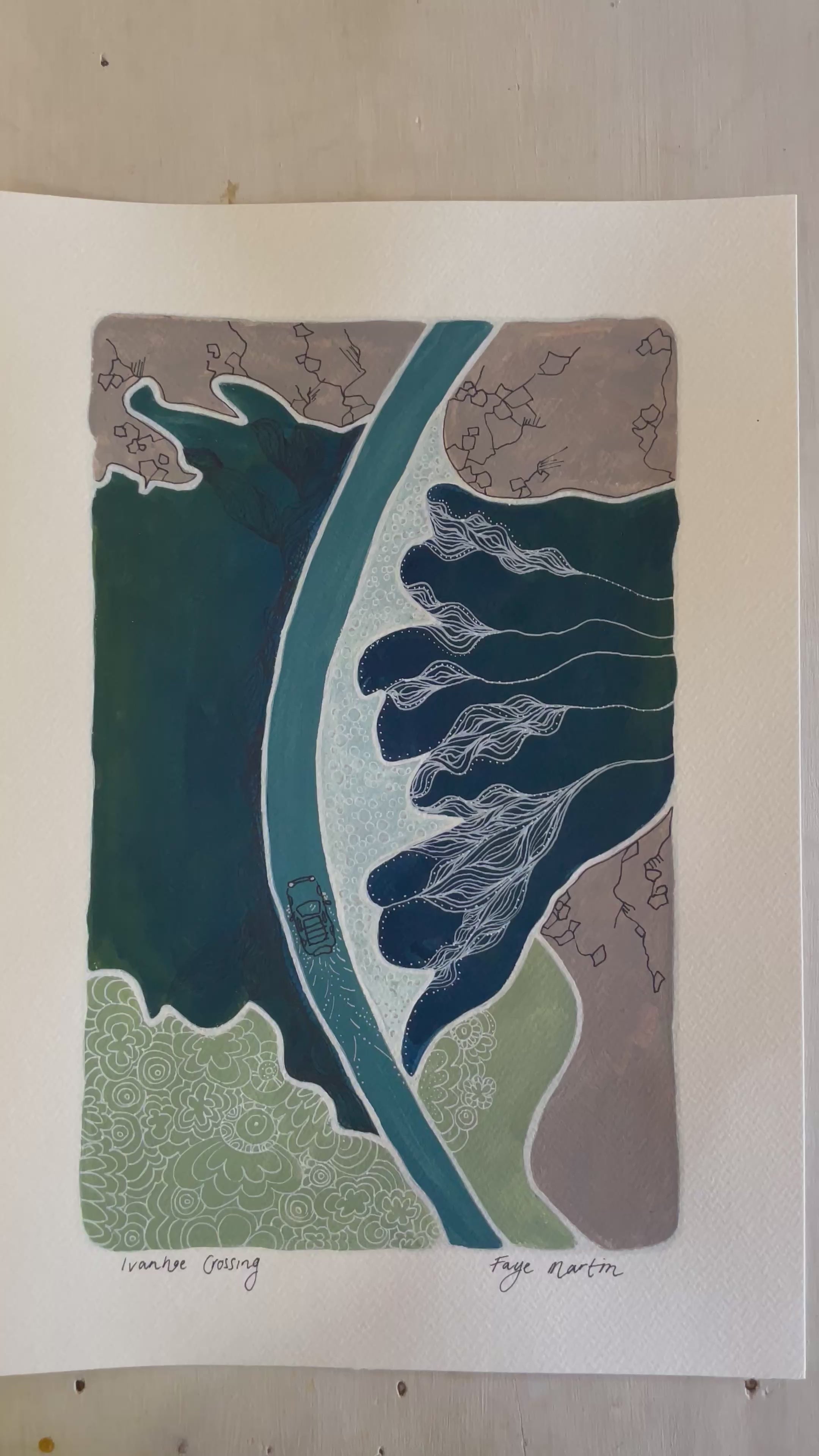 Ivanhoe Crossing Kimberleys Artwork video view Faye Martin Art