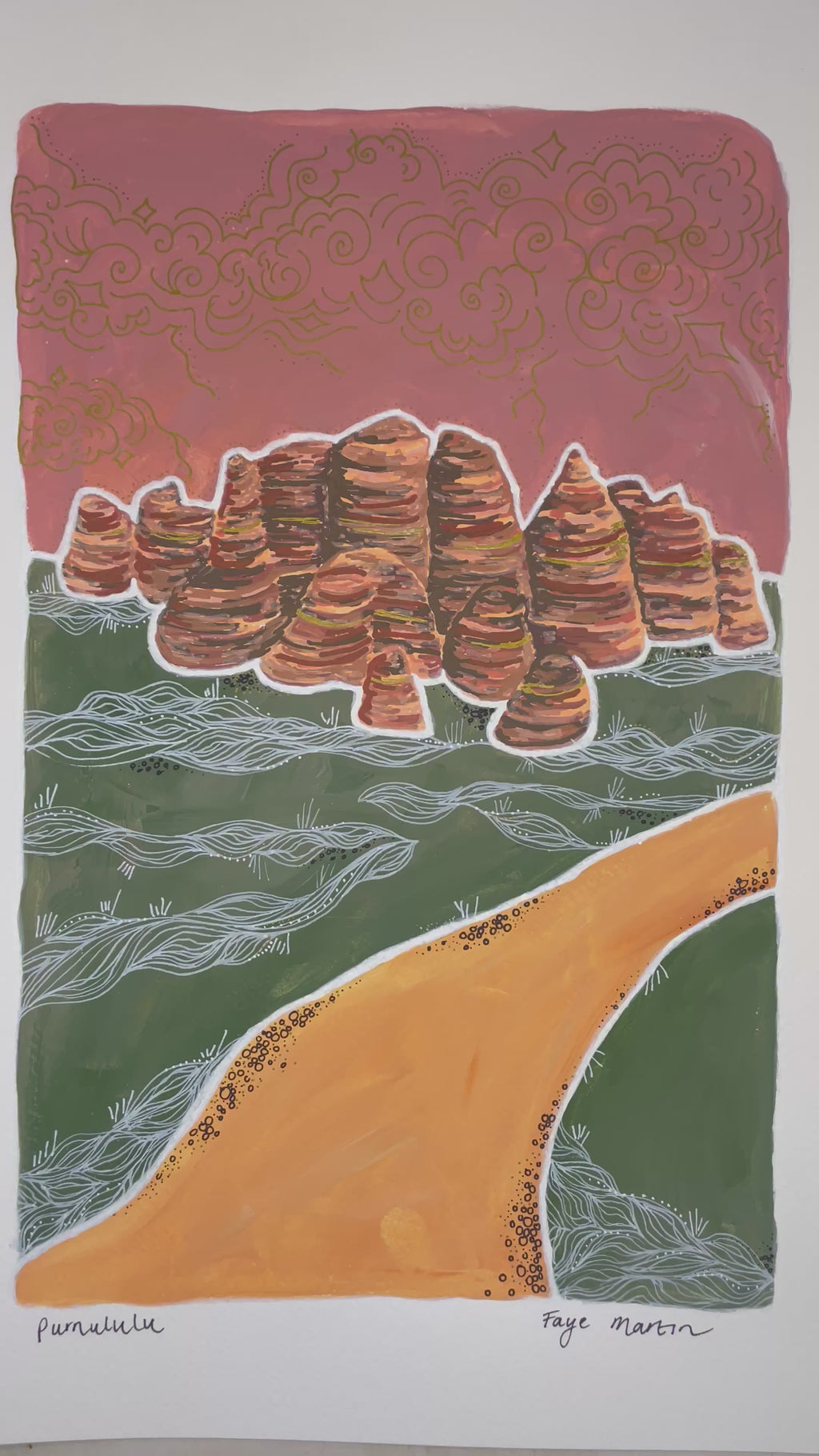 Purnululu Bungle Bungles Kimberleys Artwork video view Faye Martin Art