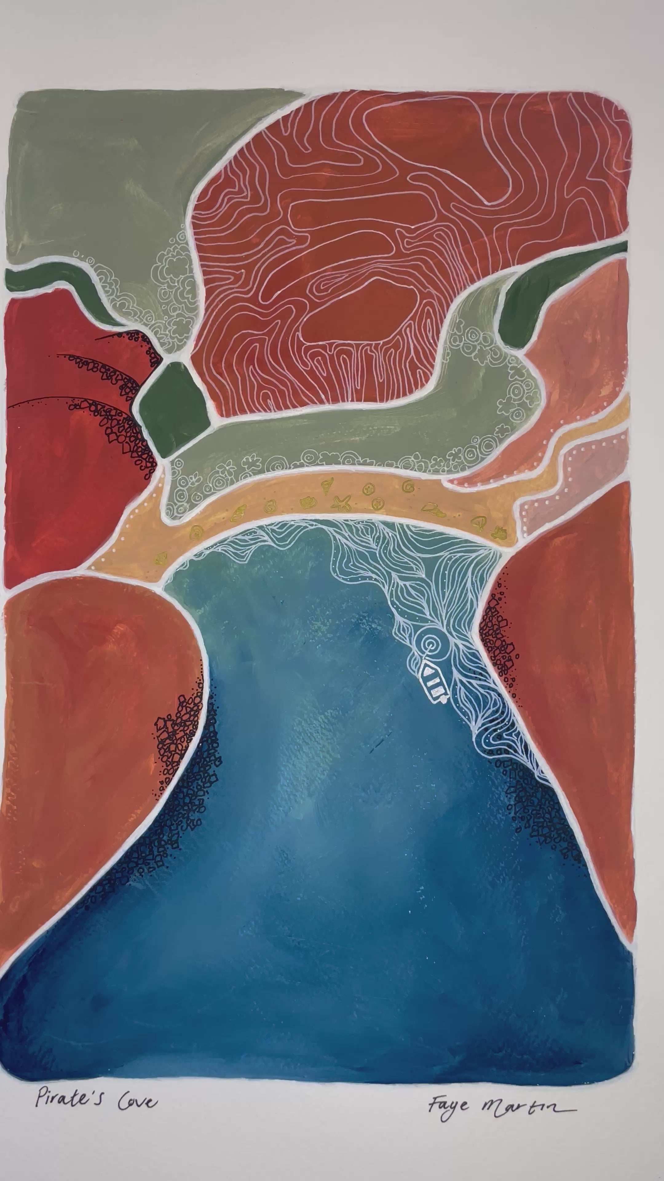 Pirates Cove Dampier Archipelago Pilbara Artwork video view Faye Martin Art