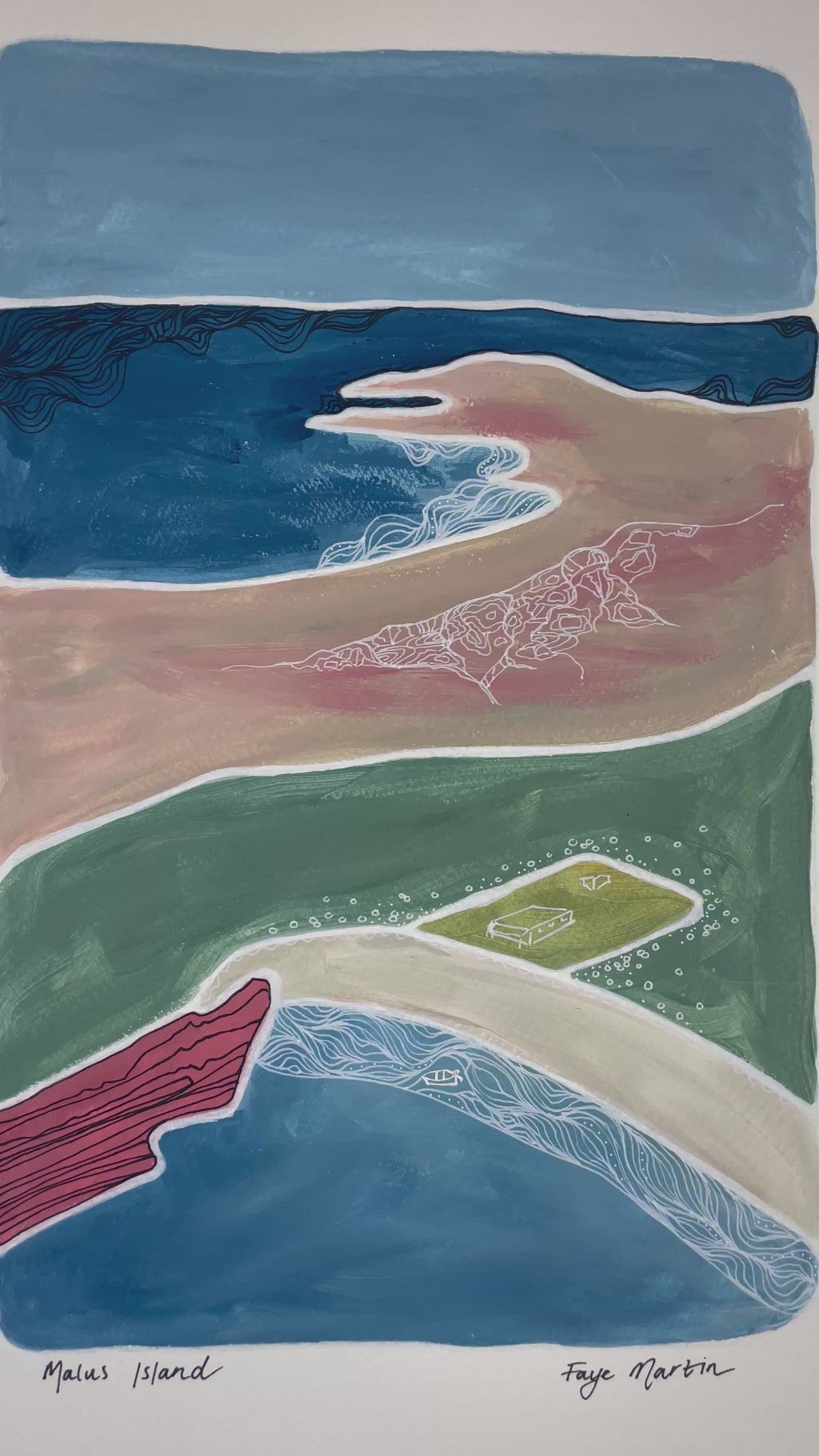 Malus Island Pilbara Artwork video view Faye Martin Art
