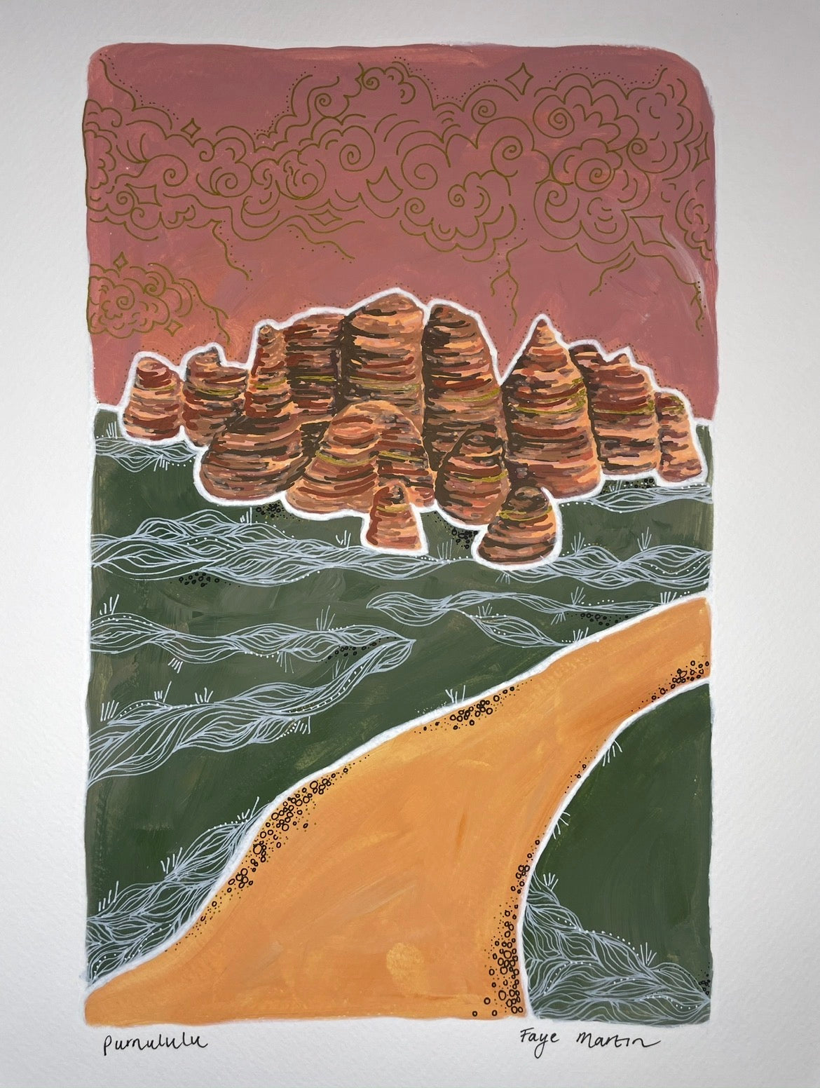Purnululu National Park Bungle Bungles original artwork Kimberley Western Australia painting