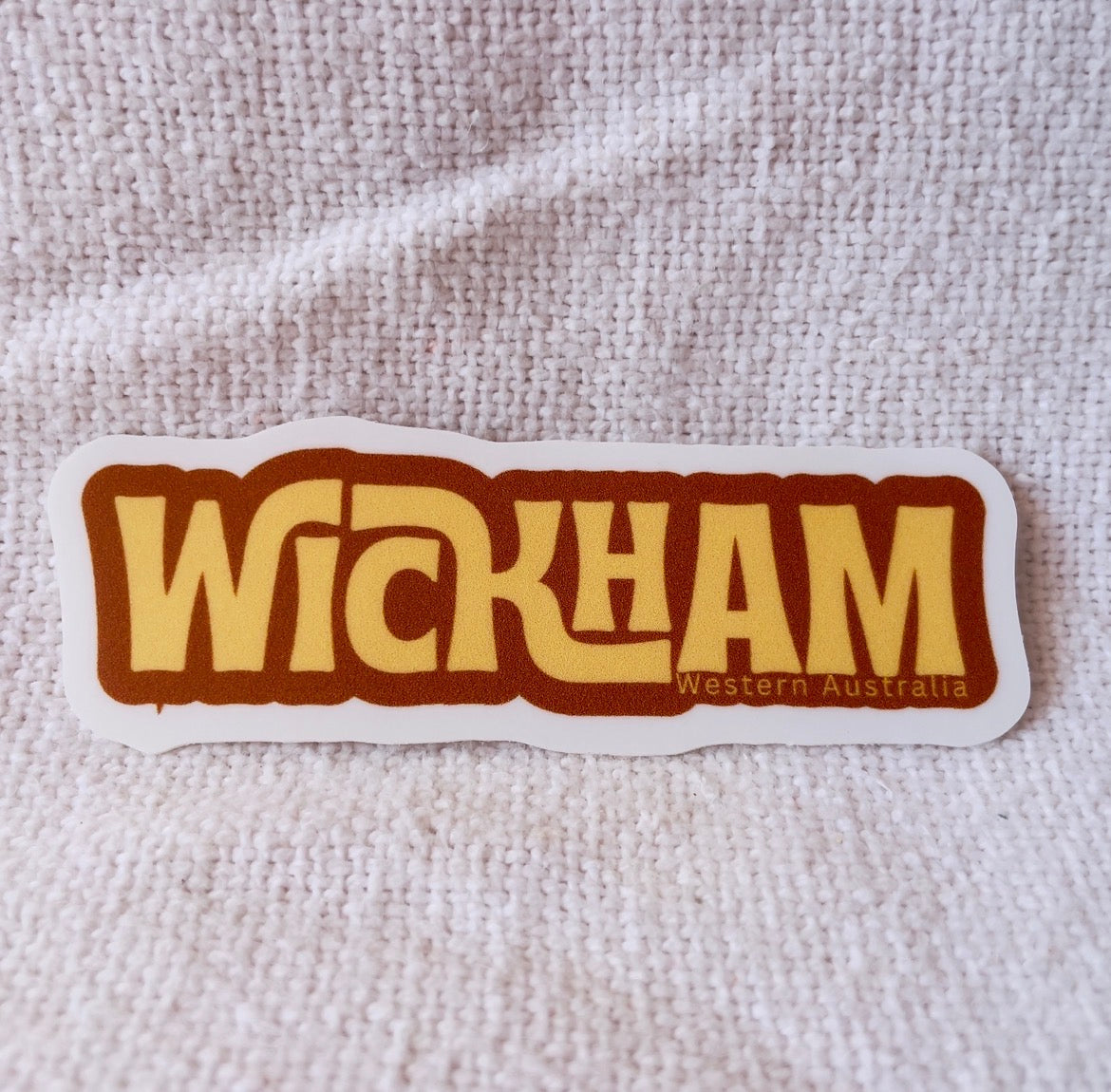 Wickham Pilbara Western Australia vinyl car travel sticker